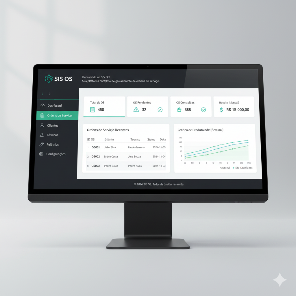 Mockup da plataforma SIS OS